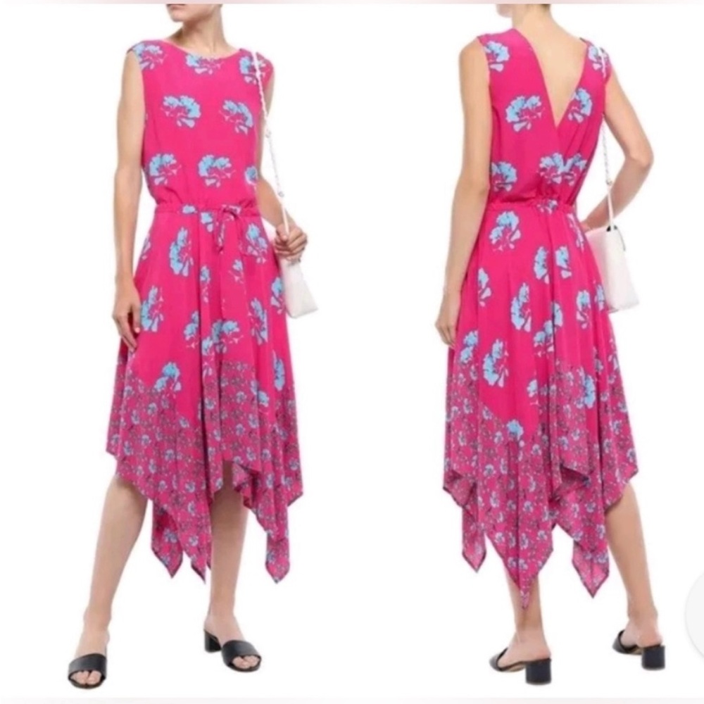 Maje Rushia crepe floral Pink Sleeveless Dress
EUC